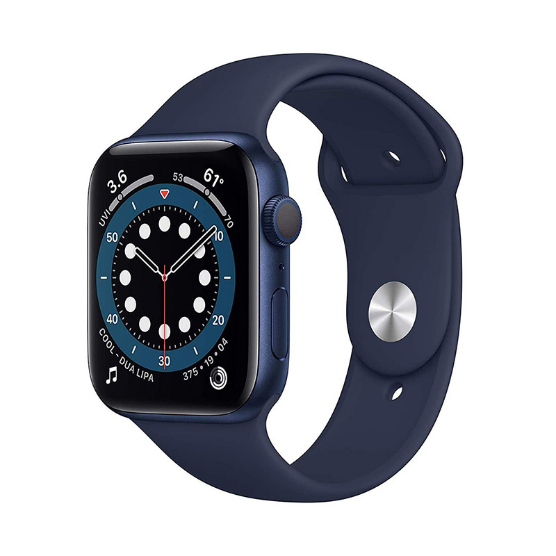 ساعت هوشمند اپل سری 6 مدل 40 میلی متری با بدنه ی آلومینیومی آبی رنگ