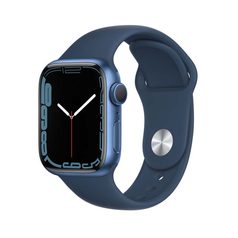 ساعت هوشمند اپل سری 7 مدل 45 میلی متری با بدنه ی آلومینیومی رنگ آبی
